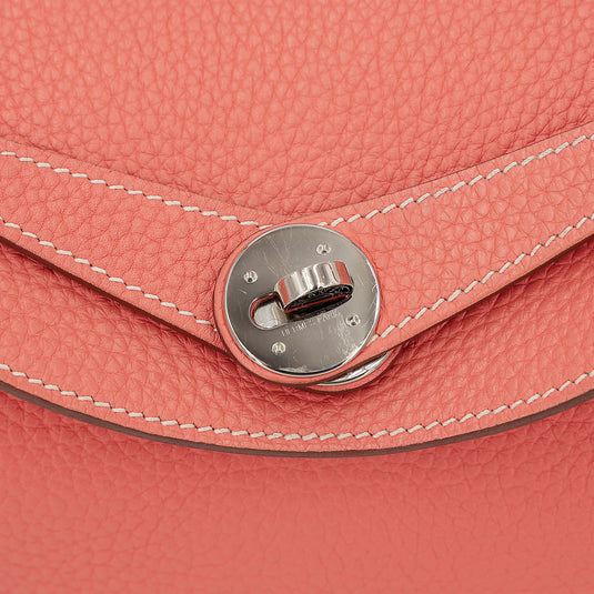 Hermès Lindy 30 shoulder bag in Crevette Clemence leather- Palladium hardware