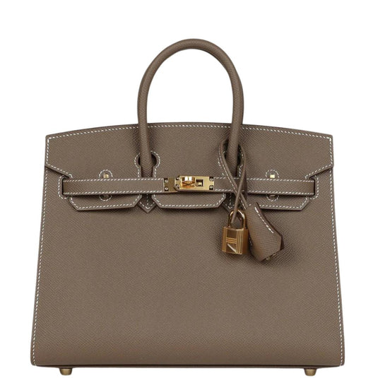 Hermès Birkin Sellier 25 Etoupe Epsom- Gold Hardware