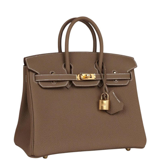 Hermès Birkin 25 Etoupe Togo- Gold Hardware