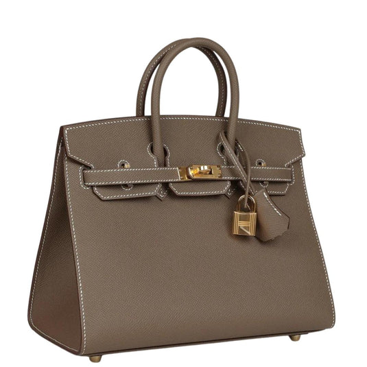 Hermès Birkin Sellier 25 Etoupe Epsom- Gold Hardware