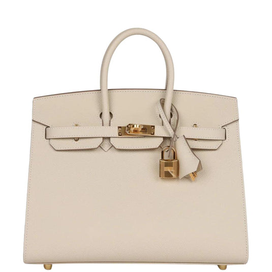 Hermès Birkin Sellier 25 Craie Epsom- Gold Hardware