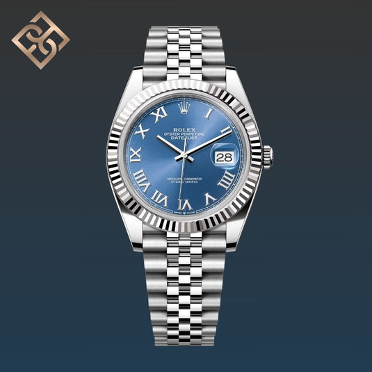 Datejust- Azzurro Blue Roman Dial (Jubilee Bracelet)