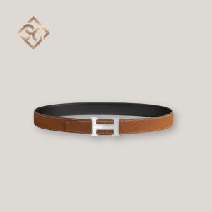 H Martelee belt buckle & Reversible leather strap 32 mm