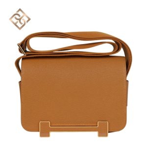 Hermès Geta Caramel Chevre Mysore Gold Hardware