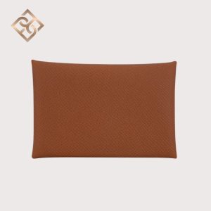 Hermes Calvi Gold Card Holder