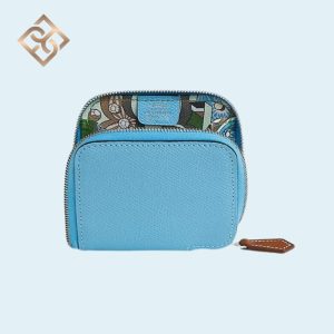 Silk In change purse Celeste Vert Yucca