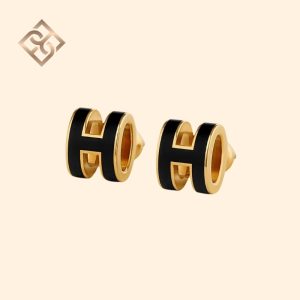 Mini Pop H Earrings Noir