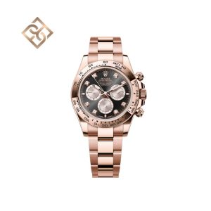 Cosmograph Daytona - Oyster, 40 mm, Everose gold, Sundust set with diamonds - 126505