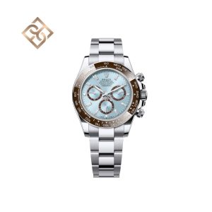 Cosmograph Daytona Oyster, 40 mm, platinum, chestnut brown counter rings set with diamonds- 126506