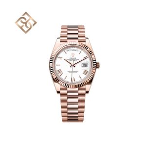 Day-Date 40 Oyster, 40 mm, Everose gold, White - 228235