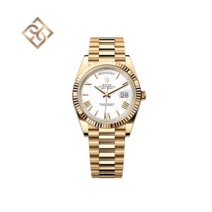 Day-Date 40 Oyster, 40 mm, yellow gold, White - 228238