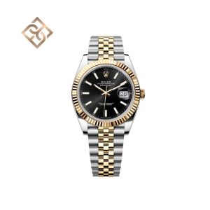 Datejust 41 Oyster, 41 mm, Oystersteel and yellow gold, Bright black, Jubilee - 126333