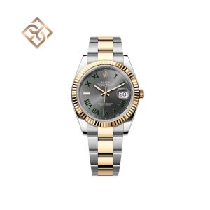 Datejust 41 Oyster, 41 mm, Oystersteel and yellow gold, Slate, Oyster - 126333