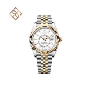Sky-Dweller Oyster, 42 mm, Oystersteel and yellow gold, Intense white, Jubilee - 336933