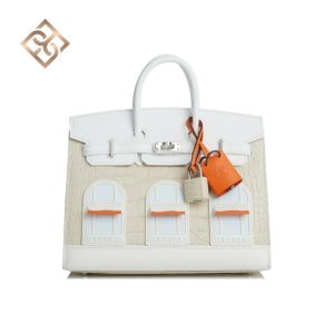 Hermès Birkin 20  Sac Faubourg White Matte Alligator Palladium Hardware