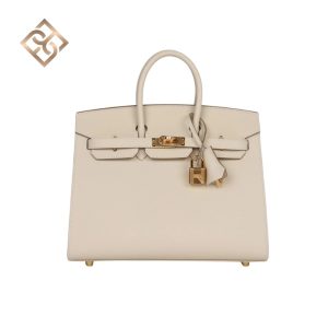 Hermès Birkin Sellier 25 Craie Epsom Gold Hardware