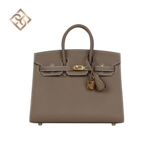 Hermès Birkin 25 Sellier Etoupe Epsom Gold Hardware