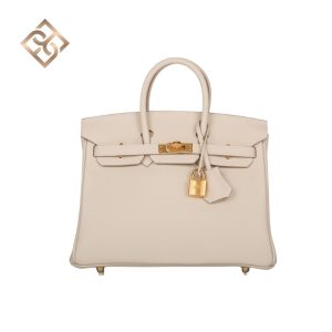 Hermès Birkin 25 Craie Togo Gold Hardware