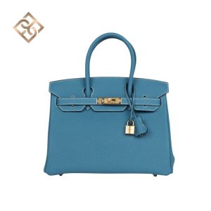 Hermès Birkin 30 Blue Jean Togo Gold Hardware
