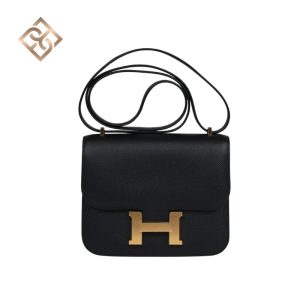 Hermès Constance 18 Black Epsom Gold Hardware