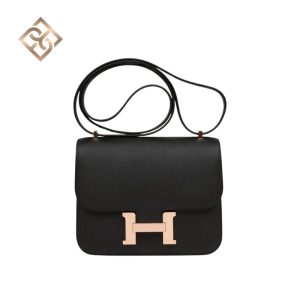Hermès Constance 18 Black Epsom Rose Gold Hardware