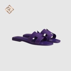 Hermes Oran Sandal 37 Violet Majorette