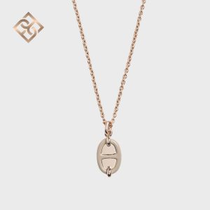 Mini Maillon Pendant - Rose Gold - Marron Glacé