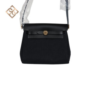 Hermès Herbag Zip 20 Mini Black Toile Militaire Canvas and Black Vache Hunter Gold Hardware