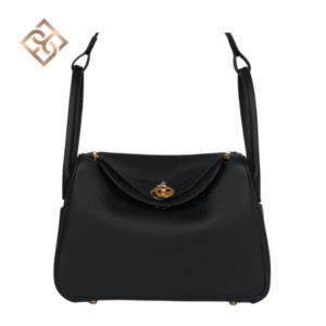 Hermès Lindy 26 Black Clemence Gold Hardware