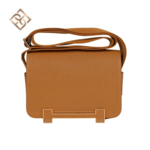 Hermès Geta Caramel Chevre Mysore Gold Hardware