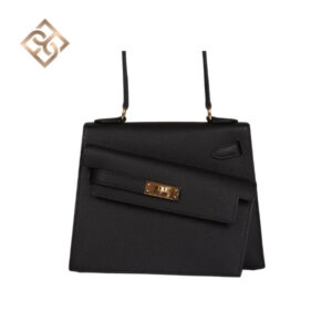 Hermès Kelly Sellier En Desordre 20 Black Epsom Gold Hardware