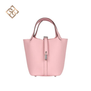 Hermès Picotin Lock 18 Rose Sakura Clemence Palladium Hardware