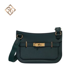 Hermès Jypsière Mini Vert Cyprès/ Vert Rousseau  Evercolor  Gold Hardware