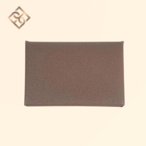 Hermès Calvi Etoupe Epsom Leather Card Holder