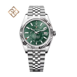 Sky Dweller, 42 mm Oystersteel white gold and Mint green - 336934