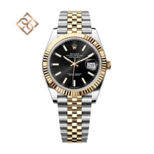Datejust 41 Oyster, 41 mm, Oystersteel and yellow gold, Bright black, Jubilee - 126333