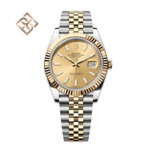 Datejust 41 Oyster, 41 mm, Oystersteel and yellow gold, Champagne, Jubilee - 126333