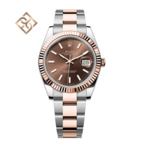 Datejust 41 Oyster, 41 mm, Oystersteel and Everose gold, Chocolate, Oyster - 126331