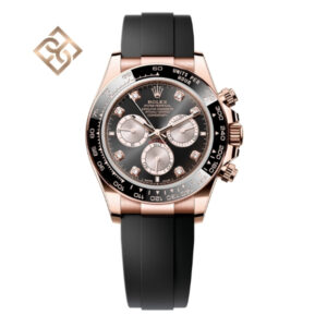 Cosmograph Daytona - Oyster, 40 mm, Everose gold, Bright black set with diamonds - 126515LN