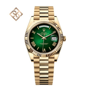 Day-Date 40 Oyster, 40 mm, Yellow gold, Green ombré - 228238