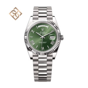 Day-Date 40 Oyster, 40 mm, white gold, Olive green - 228239