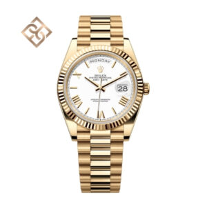 Day-Date 40 Oyster, 40 mm, Yellow gold, White - 228238