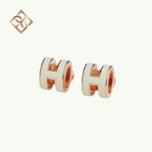 Hermès Mini Pop H Earrings Vert Fizz