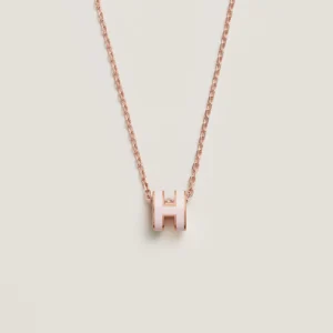 Hermès Mini Pop H Pendant - Rose Dragée