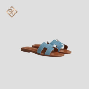Hermès Oran Sandal 38 - Bleu Clair Denim