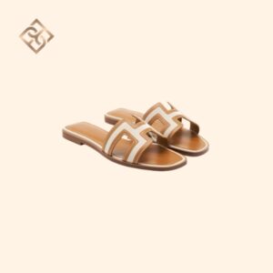 Hermès Oran Sandal 39 - Toile H Plum Noisette/Beige