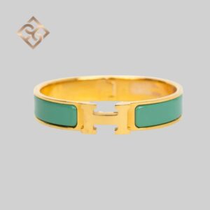 Hermès Clic H Bracelet - GHW- Vert Moderne