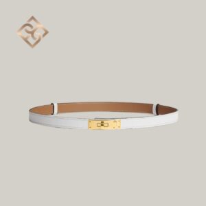 Hermès Kelly Belt 18 Blanc - GHW