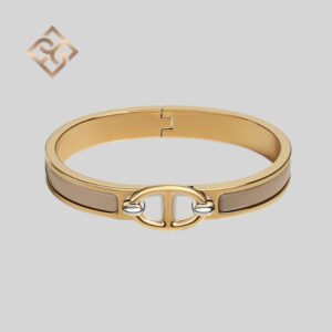 Hermès Mini Clic Chaine d'Ancre Marron Glacé bracelet YGHW - PM