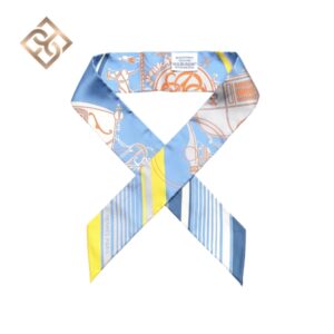 Hermès Twilly EX-LIBRIS Al/ Bleu Moyen / Juan V